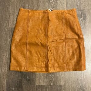 Camel Color Free People Mini Skirt